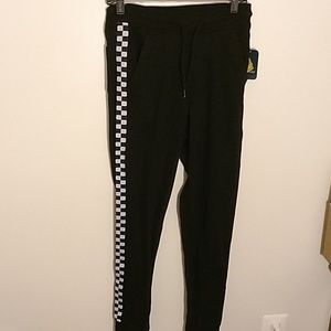Checker print sweatpants